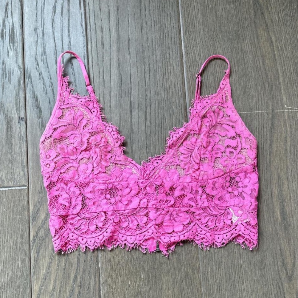 Pink lace top
